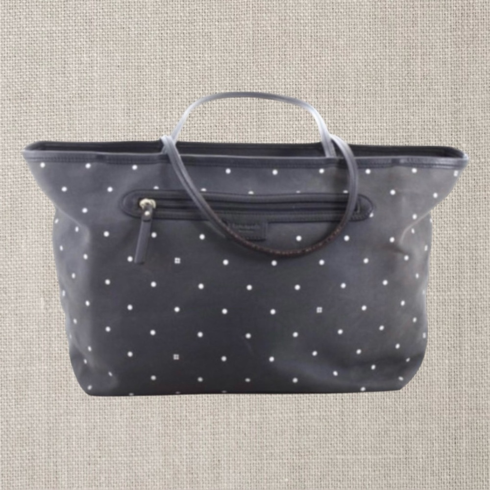 Kate Spade Black and White Polka Dot Tote